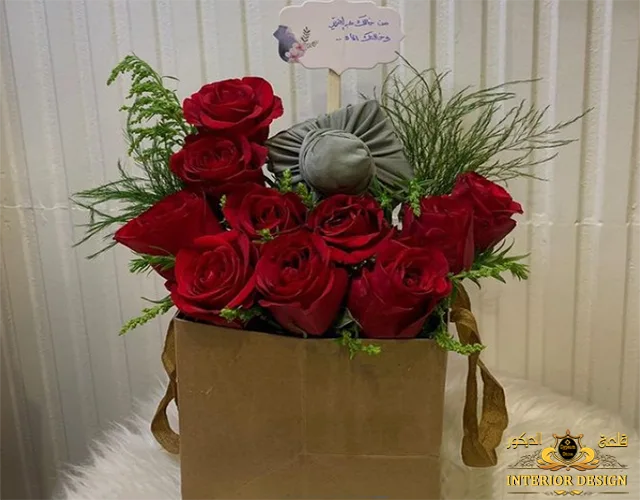 بوكيه ورد احمر